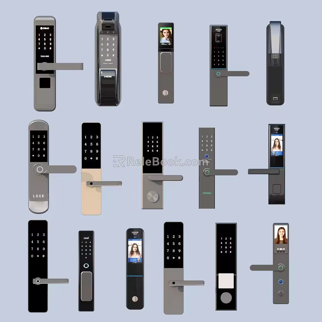 Smart lock fingerprint lock password lock 3d model