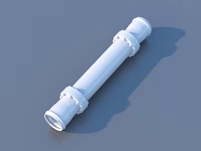 Industrial Hardware Tool Pipe Fitting With Flange Connection And Durable Design 3d model