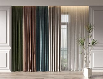 Modern Curtains 3d model