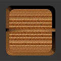 Orange Woven Square Basket With Handle Decorative Home Storage Item