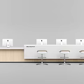 Modern Reception Front Desk Chair 3d model