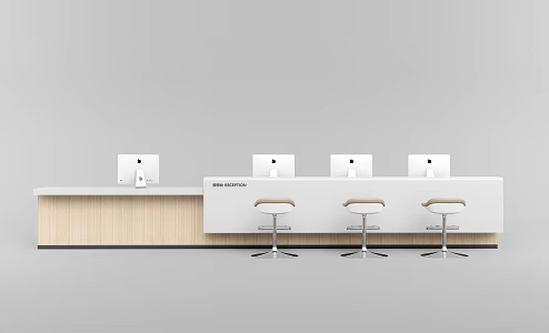 Modern Reception Front Desk Chair 3d model