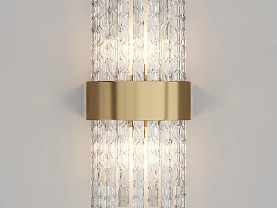 Elegant Crystal Wall Lamp With Gold Accent Modern Lighting Design 3d model