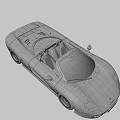 CASTITA Silver Gray Sports Car With Red Seats Convertible Top And Sleek Design