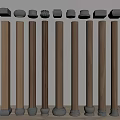 Various Decorative Columns Featuring Different Top and Base Design Styles 3d model