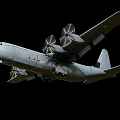 Highly Detailed Passenger Airplane 3D Render With Long Wings Four Engines And Gray Fuselage