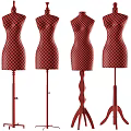 Fashion Mannequin Torso Displays With Different Wooden And Metal Stands