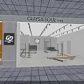Guys and Soul Men's Clothing Store Modern Open Storefront With Display Racks And Lighting