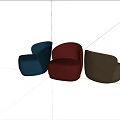 Modern Velvet Armchairs With Curved Design And Multiple Color Options For Living Room Decor