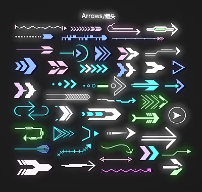 Modern decorative lights neon 3d model Modern decorative lights neon 3d model