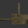 Ancient Stone Tower Design With Ruined Multi Tiered Structure Stairs and Arches