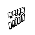 Modern windows 3d model