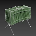 Green Military Weapon Storage Box With Metal Stands And Enemies Text