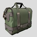 Green Canvas Utility Bag For Daily Use With Adjustable Straps Buckle Closures And Rope Detail