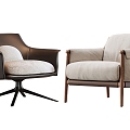 Modern Single Sofa Leisure Chair 3d model