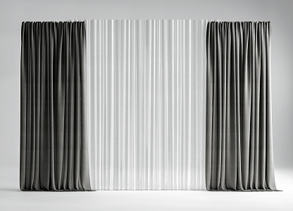 Modern Curtains 3d model