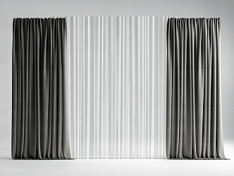 Modern Curtains 3d model