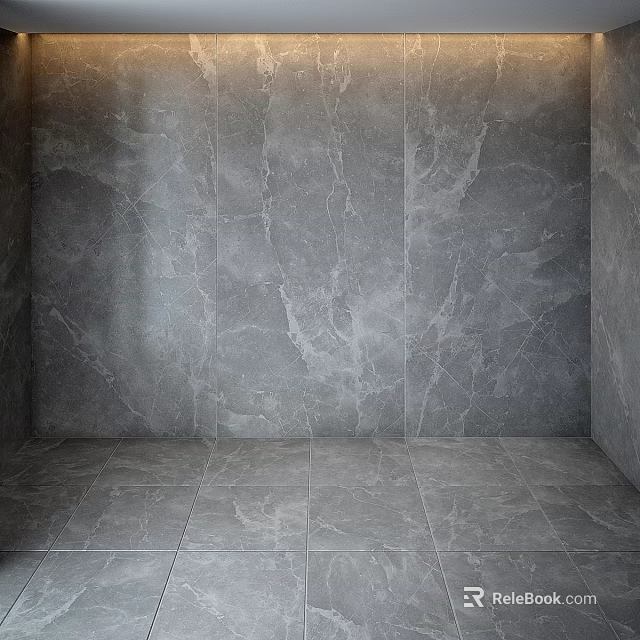 Gray Textured Marble Stone Wall And Floor Tiles For Interior Decoration 3d model