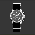 Elegant Luxury Watch With Black Leather Strap And Silver Dial Design