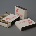 Open and Closed Matchboxes with Red Zapaski Logo Yellow Sticks and Black Tips