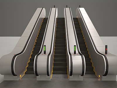 Subway Elevator Subway Elevator Escalator Stairs Public Elevator model