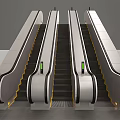 Subway Elevator Subway Elevator Escalator Stairs Public Elevator 3d model