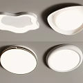 Modern White Ceiling Lights with Various Shapes and Stylish Design Options 3d model