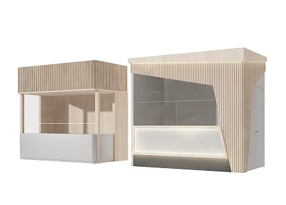 Modern Bar Counter Bar Counter Front Desk Reception Desk Reception Area Guard Pavilion Guard Hall Consultation Room 3d model