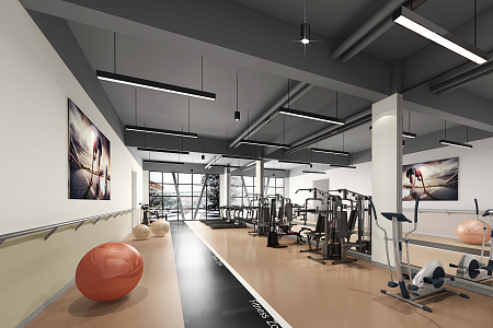 Modern Gym School Gym 3d model