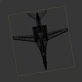Black Military Fighter Jet With Sleek Design And Extended Landing Gear