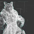 Mythical Wolf Creature Character With Detailed Armored Exoskeleton Design