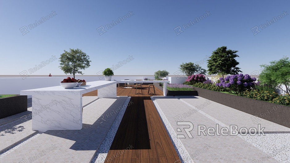 Roof Garden Modern Garden model