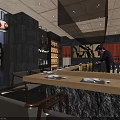 Elegant Luxury Japanese Restaurant With Open Chef Counter And Cozy Warm Ambient Dining Interior Design