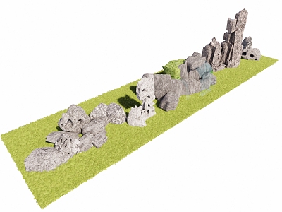 rockery stone combination stone sketch landscape stone taihu stone courtyard stone 3d model