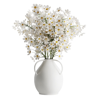 Modern bouquet vase floral art 3d model