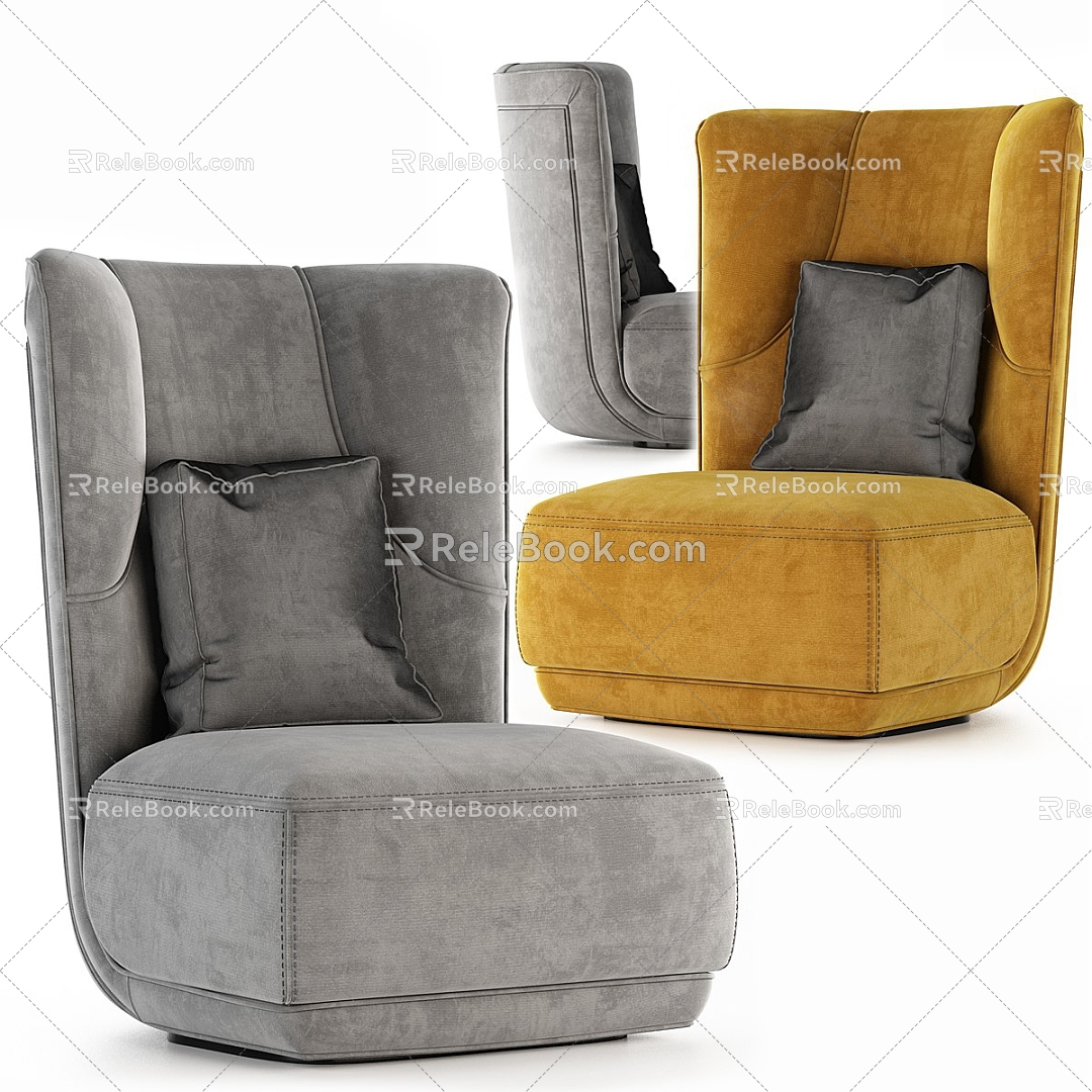 baxter single sofa sofa chair 3d model