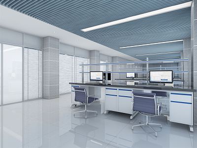 modern public office area office 3d model