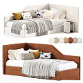 Stylish Kids Bed With Soft Pillows Cozy Blanket And Multiple Color Options