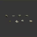 Wood Stone Decorative Pieces With Natural Weathered Texture And Mossy Surface For Garden