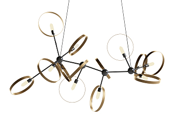 Post-modern chandelier 3d model