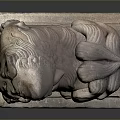 Traditional Stone Lion Guardian Statue With Carved Mane And Pedestal Base