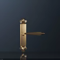 Elegant Modern Door Handle With Ornate Metal Details And Sleek Finish For Home Interior