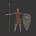 Modern Man Ancient Costume Ancient Soldier Costume Medieval Costume 3d model