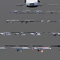 Futuristic Mechanical Weapon With Sleek White Purple Accents And Transport Vehicle