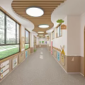 Bright Kindergarten Interior With Cartoon Decor And Play Spaces