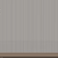 Vertical Striped Light Beige Panel Background Wall With Modern Double Bulb Wall Lamp