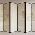 new chinese style screen 3d model