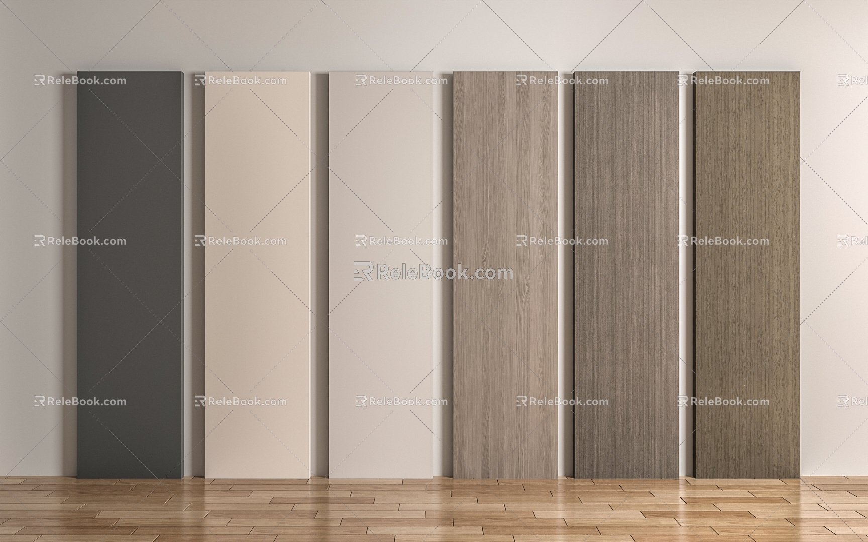 Modern wall panel wood veneer wall panel wall panel wall panel wall panel wood board 3d model