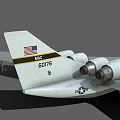 USAF Military Aircraft Featuring Large Wings Four Engines And Tail Emblem