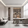 Modern Light Luxury Beauty And Hair Salon Reception Lobby With Elegant Comfortable Warm Waiting Space